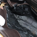 Salvatore Ferragamo Vala Shoulder Bag Leather Brown Gold Auth 140673-18