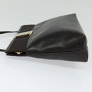 Salvatore Ferragamo Vala Shoulder Bag Leather Brown Gold Auth 140673-4