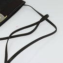 Salvatore Ferragamo Vala Shoulder Bag Leather Brown Gold Auth 140673-7