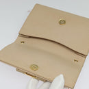 Salvatore Ferragamo Chain Vala Shoulder Bag Leather Beige Gold Auth 140674-15