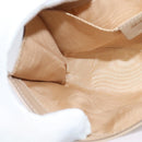 Salvatore Ferragamo Chain Vala Shoulder Bag Leather Beige Gold Auth 140674-19