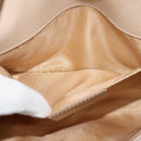 Salvatore Ferragamo Chain Vala Shoulder Bag Leather Beige Gold Auth 140674-20