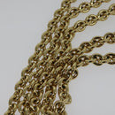 Salvatore Ferragamo Chain Vala Shoulder Bag Leather Beige Gold Auth 140674-8