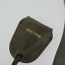 Miu Miu Matelasse Shoulder Bag Leather 2way Gray Gold Auth 140677-9