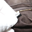 Miu Miu Matelasse Shoulder Bag Leather 2way Gray Gold Auth 140677-12