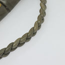 Miu Miu Matelasse Shoulder Bag Leather 2way Gray Gold Auth 140677-7