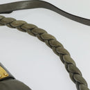 Miu Miu Matelasse Shoulder Bag Leather 2way Gray Gold Auth 140677-14