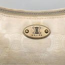 CELINE Macadam Canvas Shoulder Bag Beige Gold Auth 140680-14