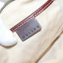 CELINE Macadam Canvas Shoulder Bag Beige Gold Auth 140680-16