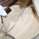 CELINE Macadam Canvas Shoulder Bag Beige Gold Auth 140680-17