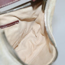 CELINE Macadam Canvas Shoulder Bag Beige Gold Auth 140680-18