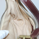 CELINE Macadam Canvas Shoulder Bag Beige Gold Auth 140680-19