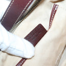 CELINE Macadam Canvas Shoulder Bag Beige Gold Auth 140680-21