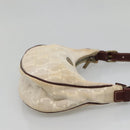 CELINE Macadam Canvas Shoulder Bag Beige Gold Auth 140680-5