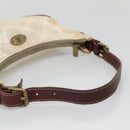 CELINE Macadam Canvas Shoulder Bag Beige Gold Auth 140680-7