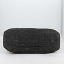 Christian Dior Canage Tote Bag Nylon 2way Black Gold Auth 140681-11