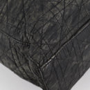 Christian Dior Canage Tote Bag Nylon 2way Black Gold Auth 140681-12