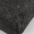 Christian Dior Canage Tote Bag Nylon 2way Black Gold Auth 140681-18