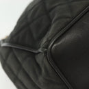 CHANEL Matelasse Shoulder Bag Canvas Black Gold CC Auth 140683-15