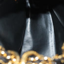 CHANEL Matelasse Shoulder Bag Canvas Black Gold CC Auth 140683-10