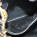 CHANEL Matelasse Shoulder Bag Canvas Black Gold CC Auth 140683-11