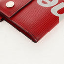 LOUIS VUITTON Epi LV × Supreme Chain Compact Wallet Red M67755 LV Auth 140687M-16
