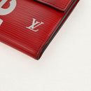 LOUIS VUITTON Epi LV × Supreme Chain Compact Wallet Red M67755 LV Auth 140687M-17