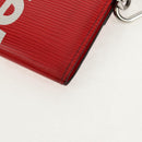 LOUIS VUITTON Epi LV × Supreme Chain Compact Wallet Red M67755 LV Auth 140687M-19