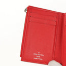 LOUIS VUITTON Epi LV × Supreme Chain Compact Wallet Red M67755 LV Auth 140687M-21