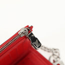 LOUIS VUITTON Epi LV × Supreme Chain Compact Wallet Red M67755 LV Auth 140687M-24