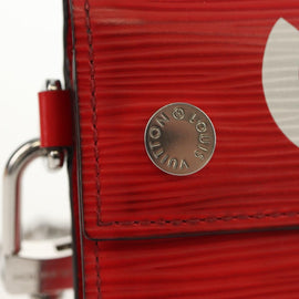 LOUIS VUITTON Epi LV × Supreme Chain Compact Wallet Red M67755 LV Auth 140687M - 0