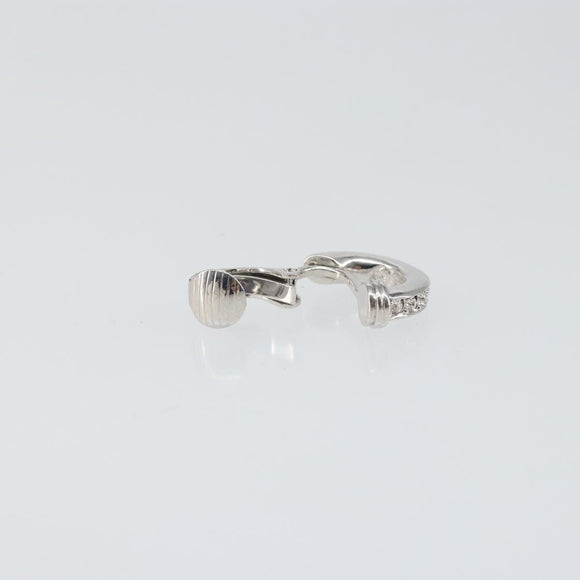 Christian Dior Earring metal Silver tone Auth 140689