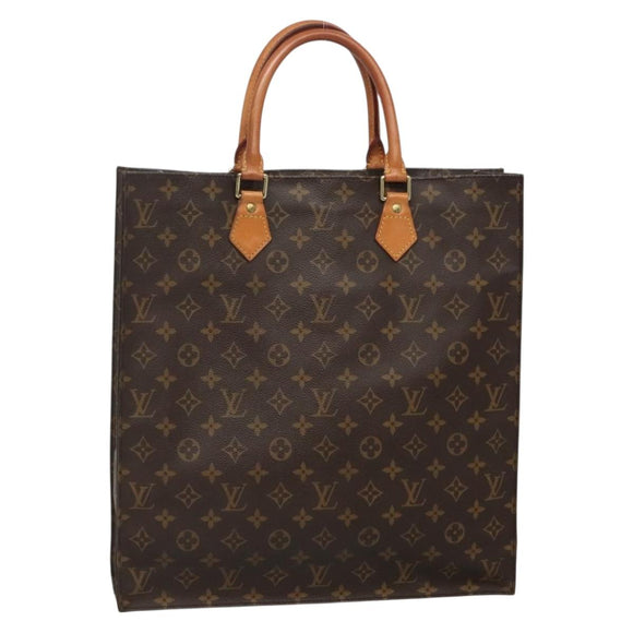 LOUIS VUITTON Monogram Sac Plat Hand Bag M51140 LV Auth 140700