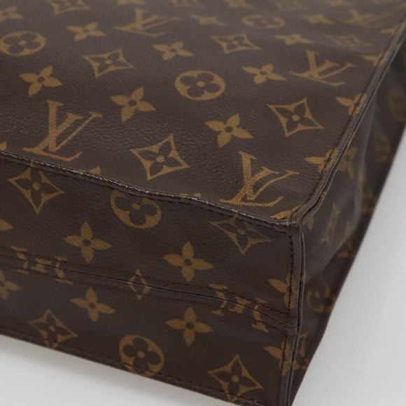 LOUIS VUITTON Monogram Sac Plat Hand Bag M51140 LV Auth 140700