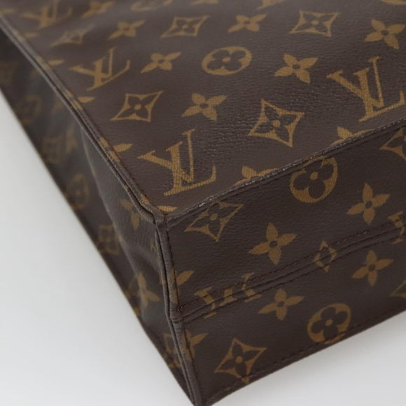 LOUIS VUITTON Monogram Sac Plat Hand Bag M51140 LV Auth 140700