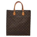 LOUIS VUITTON Monogram Sac Plat Hand Bag M51140 LV Auth 140700-13