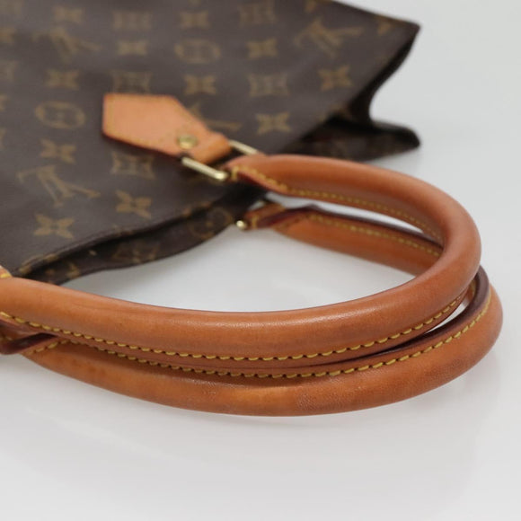 LOUIS VUITTON Monogram Sac Plat Hand Bag M51140 LV Auth 140700
