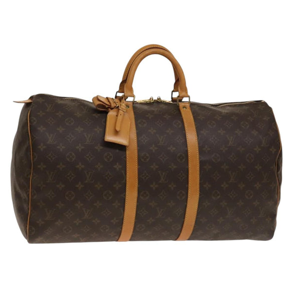 LOUIS VUITTON Monogram Keepall 55 Boston Bag M41424 LV Auth 140707