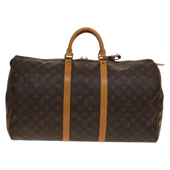 LOUIS VUITTON Monogram Keepall 55 Boston Bag M41424 LV Auth 140707