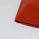 LOUIS VUITTON Monogram Vernis Walker Wallet Orange LV Auth 140710-16