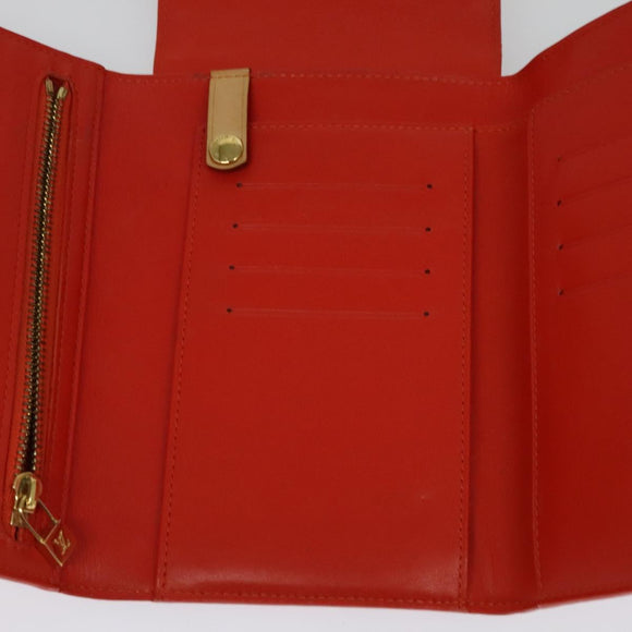 LOUIS VUITTON Monogram Vernis Walker Wallet Orange LV Auth 140710