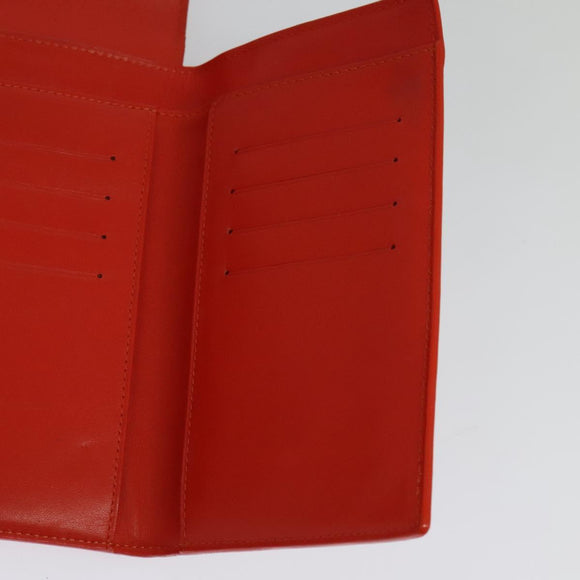 LOUIS VUITTON Monogram Vernis Walker Wallet Orange LV Auth 140710