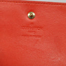 LOUIS VUITTON Monogram Vernis Walker Wallet Orange LV Auth 140710-24