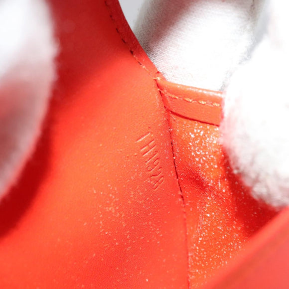 LOUIS VUITTON Monogram Vernis Walker Wallet Orange LV Auth 140710