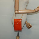 LOUIS VUITTON Monogram Vernis Walker Wallet Orange LV Auth 140710-26