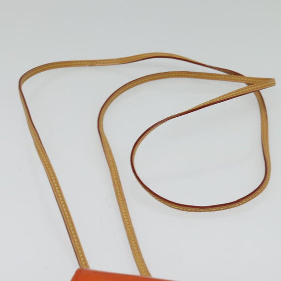 LOUIS VUITTON Monogram Vernis Walker Wallet Orange LV Auth 140710