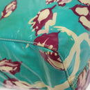 CHANEL Tote Bag Canvas PVC Green Silver CC Auth 140713-17