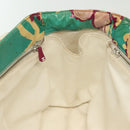 CHANEL Tote Bag Canvas PVC Green Silver CC Auth 140713-21