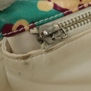 CHANEL Tote Bag Canvas PVC Green Silver CC Auth 140713-10