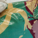 CHANEL Tote Bag Canvas PVC Green Silver CC Auth 140713-3